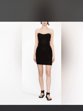 St. Agni Black Strapless Mini Dress
